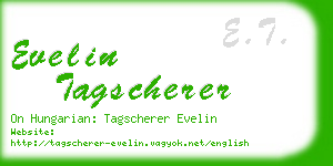 evelin tagscherer business card